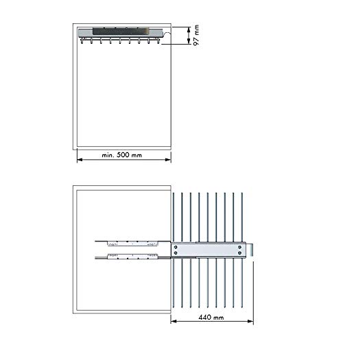 Casaenorden - Pantalonero extraíble Doble con Bandeja - 18 Pantalones - Perchero para Pantalones, Acero Cromo