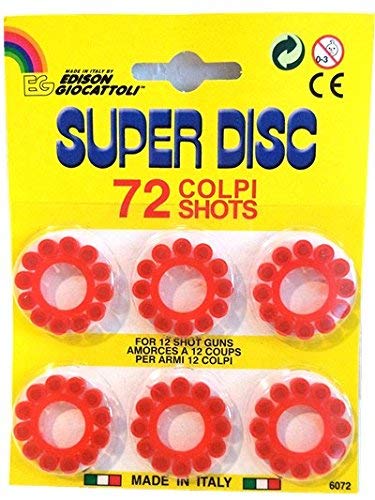 Casaimabo Pack 576 + 72 = 648 fulminantes en Aros de 12 tiros para Pistolas de Juguete. Amorces 12T.