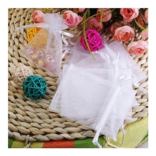 Cascacavelle 100 Bolsas Blancas/Bolsas de Organza para Joyas, Regalos by Cascacavelle 100 Bolsas Blancas/Bolsas de Organza para Joyas, Regalos by