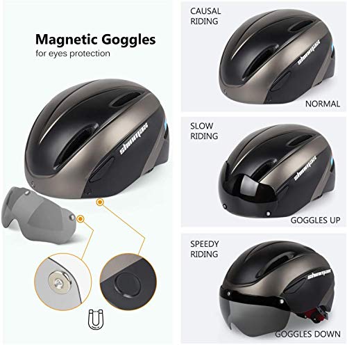 Casco Bicicleta con Visera, Kinglead Protección de Seguridad Ajustable Casco de Bicicleta Ligera para Montar en Bicicleta Casco de Bicicleta BMX Scooter Skate Mountain Road Casco Bicicleta con Visera, Kinglead Protección de Seguridad Ajustable Casco de Bicicleta Ligera para Montar en Bicicleta Casco de Bicicleta BMX Scooter Skate Mountain Road