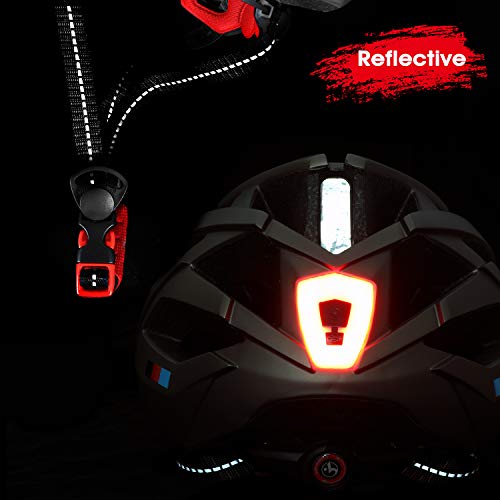 Casco Bicicleta/Casco Bicic con Luz LED,Certificado CE,Casco Ciclismo con Visera y Forro Desmontable Especializado con Luz de Seguridad Super Light Casco Bici para Skateboarding Ski & Snowboard