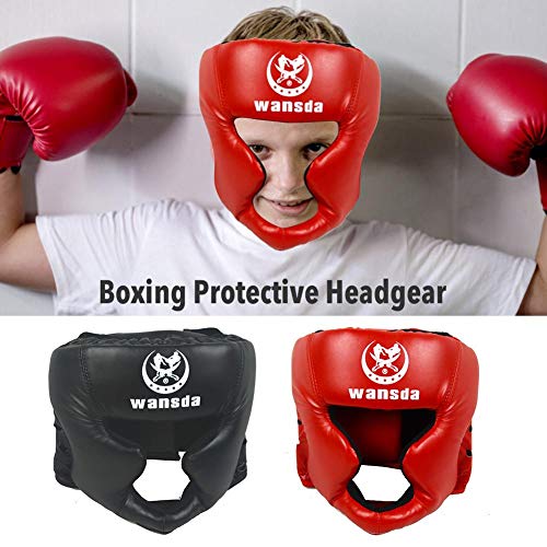 Casco de boxeo profesional de piel sintética esencial para combatir UFC, lucha, judo, kickboxing, karate, artes marciales, MMA, Muay Thai, Taekwondo, casco protector para casco de sparring