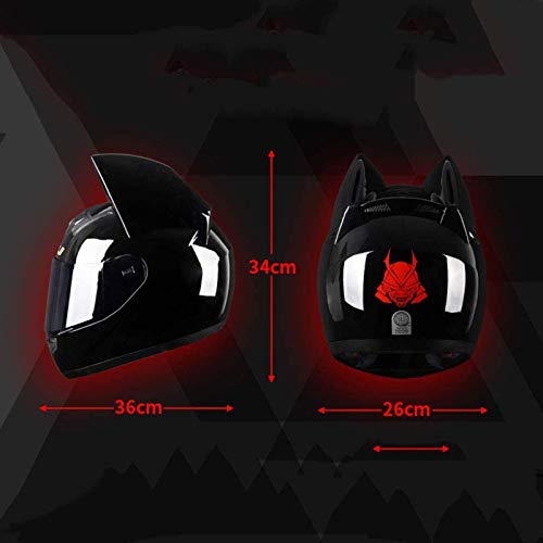 Casco de motocicleta Chica Mujer Casco de oreja de gato Certificado DOT Casco de motocicleta de cara completa Cascos modulares Four Seasons con visera para Street Bike Racing ATV 1,L(57-59cm) Casco de motocicleta Chica Mujer Casco de oreja de gato Certificado DOT Casco de motocicleta de cara completa Cascos modulares Four Seasons con visera para Street Bike Racing ATV 1,L(57-59cm)