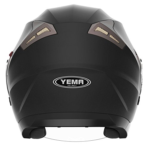 Casco Moto Jet ECE Homologado - YEMA YM-627 Casco Moto Abierto Custom Scooter para Mujer Hombre Adultos con Doble Visera-Negro Mate-S Casco Moto Jet ECE Homologado - YEMA YM-627 Casco Moto Abierto Custom Scooter para Mujer Hombre Adultos con Doble Visera-Negro Mate-S