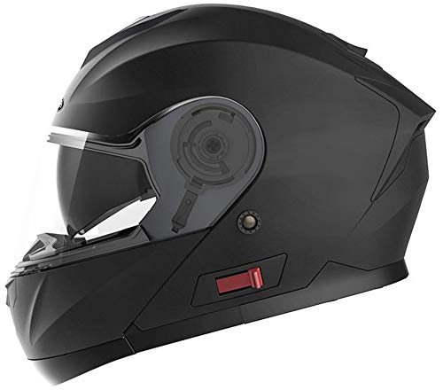 Casco Moto Modular ECE Homologado - YEMA YM-926 Casco de Moto Integral Scooter para Mujer Hombre Adultos con Doble Visera-Negro Mate-XL Casco Moto Modular ECE Homologado - YEMA YM-926 Casco de Moto Integral Scooter para Mujer Hombre Adultos con Doble Visera-Negro Mate-XL