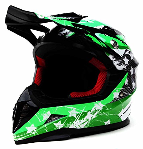 Casco Motocross Niño ECE Homologado - YEMA YM-211 Casco de Moto Infantil Cross Integral Enduro Infantil para Mujer Hombre Adultos, M