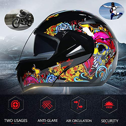 Casco para Moto con Bluetooth Cascos Modular Flip Up Motocicleta, ECER 22-05 Aprobado Doble Visera Anti Niebla HD Reducción de Ruido con Altavoz Incorporado para Adultos 55-62cm Casco para Moto con Bluetooth Cascos Modular Flip Up Motocicleta, ECER 22-05 Aprobado Doble Visera Anti Niebla HD Reducción de Ruido con Altavoz Incorporado para Adultos 55-62cm