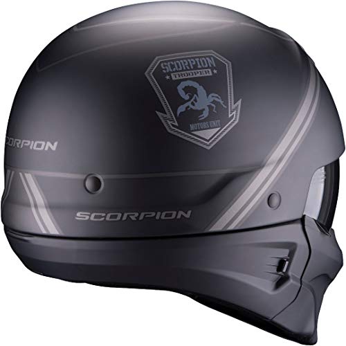 Casco Scorpion Exo-Combat EVO Unborn Matt Black-Silver XXL Casco Scorpion Exo-Combat EVO Unborn Matt Black-Silver XXL