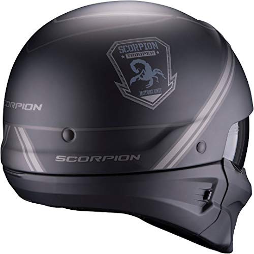 Casco Scorpion Exo-Combat EVO Unborn Matt Black-Silver XXL