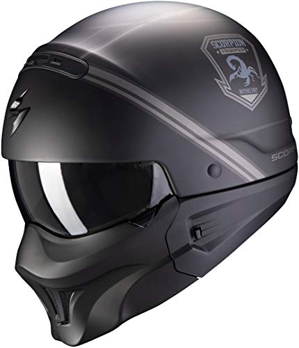 Casco Scorpion Exo-Combat EVO Unborn Matt Black-Silver XXL Casco Scorpion Exo-Combat EVO Unborn Matt Black-Silver XXL