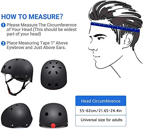 Casco Skate Casco Bicicleta con Certificado CE Unisex Adultos Hombres y Mujeres Multi-Deporte para Ciclismo,Skate, Patinaje Casco Skate Casco Bicicleta con Certificado CE Unisex Adultos Hombres y Mujeres Multi-Deporte para Ciclismo,Skate, Patinaje