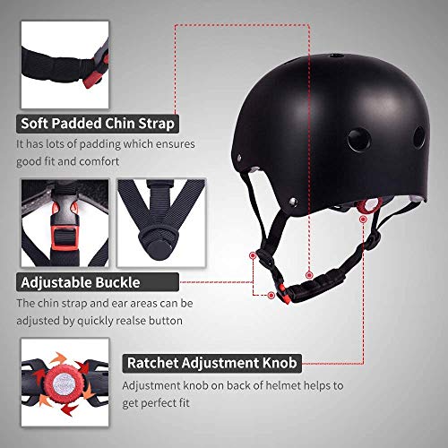 Casco Skate Casco Bicicleta con Certificado CE Unisex Adultos Hombres y Mujeres Multi-Deporte para Ciclismo,Skate, Patinaje Casco Skate Casco Bicicleta con Certificado CE Unisex Adultos Hombres y Mujeres Multi-Deporte para Ciclismo,Skate, Patinaje