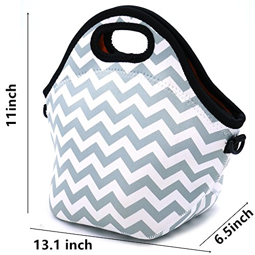 Case Wonder Bolsa Porta Alimentos - Neopreno Bolsa Almuerzo / Bolsa Comida/ Bolsa Térmica Porta Alimentos / Fiambreras Comida Trabajo con Correa de Hombro para Infantil Escolares Trabajo Picnic