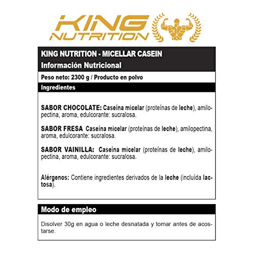 CASEIN MICELLAR 2,3Kg Vainilla KING NUTRITION caseina micelar