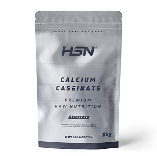 Caseinato de Calcio de HSN | Proteína de Liberación Lenta | Ideal para Antes de Dormir o Entre Comidas | Vegetariano, Sin Grasas, Sin Azúcares, Sin Gluten, Sabor Neutro, 2000 gr