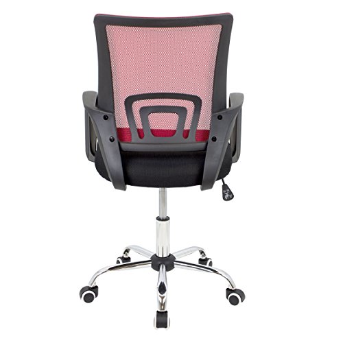 CashOffice - Silla de Escritorio Ergonómica, Silla de Oficina Giratoria con Respaldo Transpirable (Rojo) CashOffice - Silla de Escritorio Ergonómica, Silla de Oficina Giratoria con Respaldo Transpirable (Rojo)