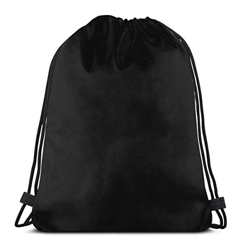 Casi Okay-Shop Liso Negro Sólido Negro Más Oscuro Negro Moonl Sky Cordón Bolsa Deportes Fitn Bolsa de Viaje Bolsa de Regalo Bolsa