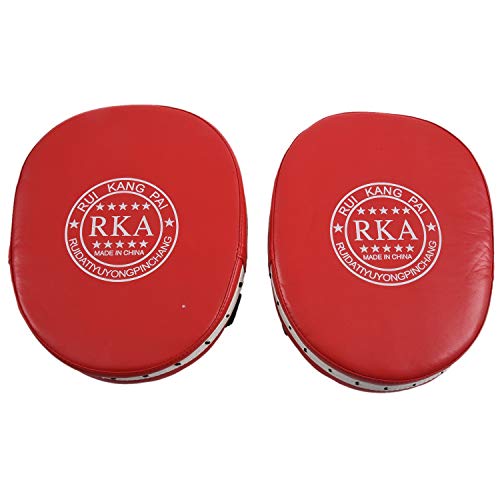 Casinlog 2 almohadillas de boxeo para entrenamiento de entrenamiento de boxeo, almohadillas de mano, patadas, color rojo