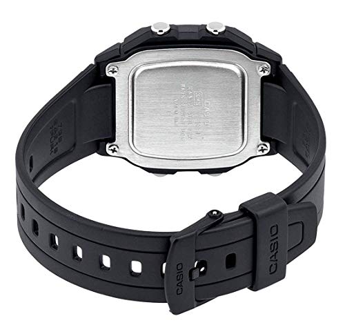 Casio Collection W-800HG-9AVES, Reloj Cuadrado con Luz LED para Hombre, Negro