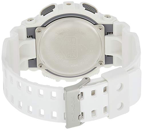 Casio G-SHOCK Reloj Analógico-Digital, 20 BAR, Blanco, para Hombre, GA-100A-7AER