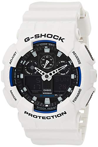 Casio G-SHOCK Reloj Analógico-Digital, 20 BAR, Blanco, para Hombre, GA-100B-7AER Casio G-SHOCK Reloj Analógico-Digital, 20 BAR, Blanco, para Hombre, GA-100B-7AER