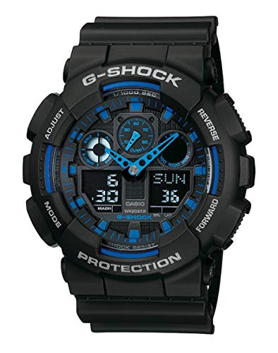 Casio G-SHOCK Reloj Analógico-Digital, 20 BAR, Negro, para Hombre, GA-100-1A2ER