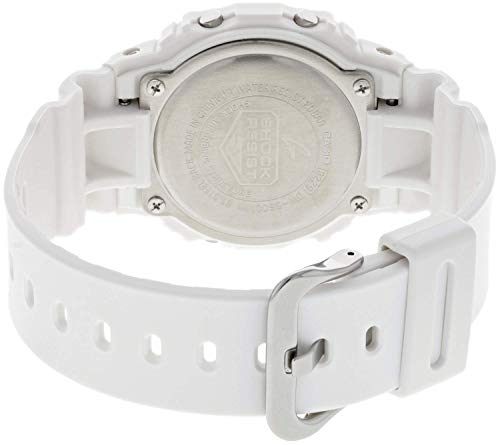 Casio G-SHOCK Reloj Digital, 20 BAR, Blanco, para Hombre, DW-5600MW-7ER Casio G-SHOCK Reloj Digital, 20 BAR, Blanco, para Hombre, DW-5600MW-7ER