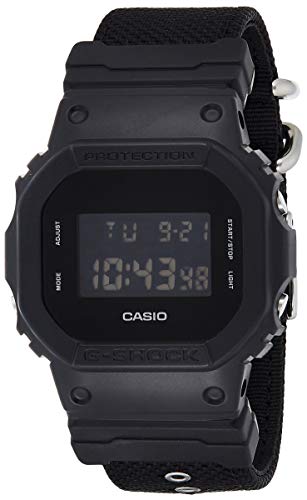 Casio G-SHOCK Reloj Digital, 20 BAR, Negro, para Hombre, con Correa de Cordura nylon, DW-5600BBN-1ER Casio G-SHOCK Reloj Digital, 20 BAR, Negro, para Hombre, con Correa de Cordura nylon, DW-5600BBN-1ER
