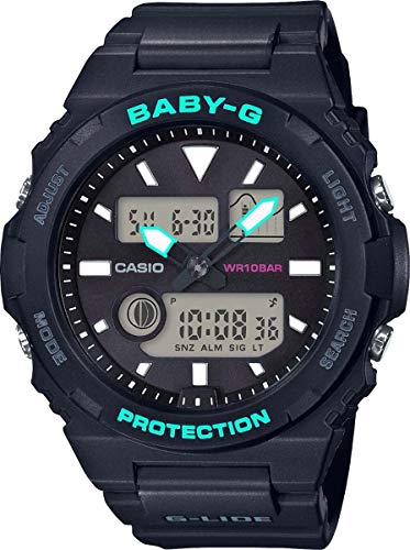 Casio Reloj Analógico-Digital para Mujer de Cuarzo con Correa en Resina BAX-100-1AER Casio Reloj Analógico-Digital para Mujer de Cuarzo con Correa en Resina BAX-100-1AER