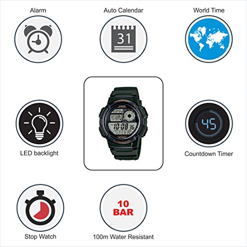 Casio Reloj con Movimiento Cuarzo japonés Man Ae-1000W-3A 40.0 mm Casio Reloj con Movimiento Cuarzo japonés Man Ae-1000W-3A 40.0 mm