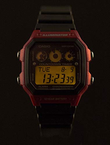 Casio Reloj Digital para Hombre de Cuarzo con Correa en Plástico AE-1300WH-4AVEF