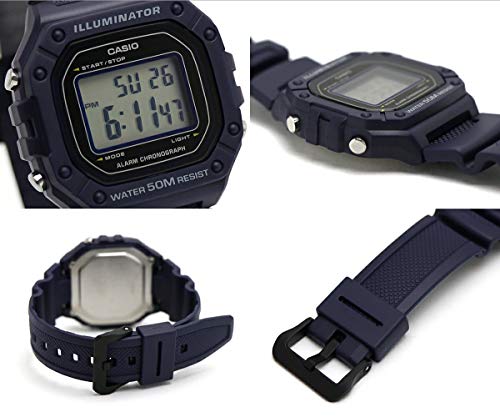 Casio Reloj Digital para Hombre de Cuarzo con Correa en Resina W-218H-2AVEF Casio Reloj Digital para Hombre de Cuarzo con Correa en Resina W-218H-2AVEF