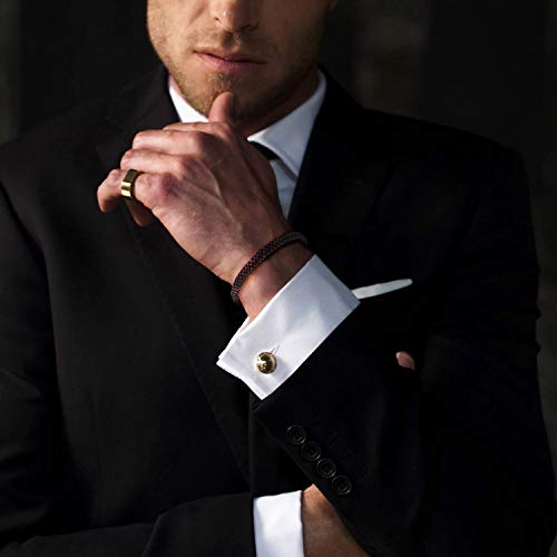 Casisto.J Pulsera Cuero Hombre - Pulsera Trenzada Hecha a Mano clásica en Negro y marrón con Cierre magnético Grabado Joyas Gratis en Caja (marrón, 21) Casisto.J Pulsera Cuero Hombre - Pulsera Trenzada Hecha a Mano clásica en Negro y marrón con Cierre magnético Grabado Joyas Gratis en Caja (marrón, 21)