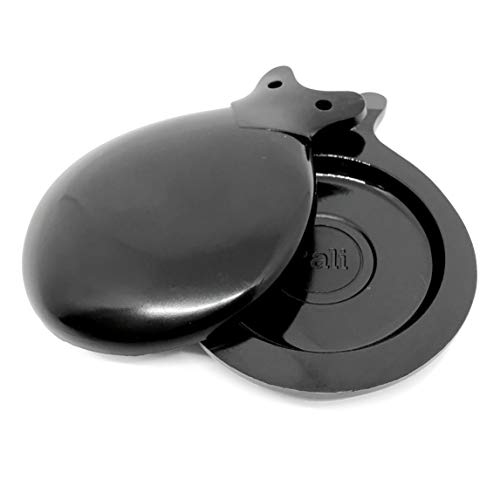 Castañuelas PALI color NEGRO con DOBLE CAJA. Ideal para el aprendizaje. (Funda Flores y Lunares)