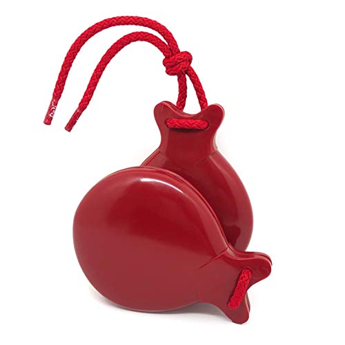 Castañuelas PALI color ROJA con DOBLE CAJA. Ideal para el aprendizaje (Funda Roja)