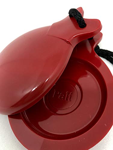 Castañuelas PALI color ROJA con DOBLE CAJA. Ideal para el aprendizaje (Funda Roja)