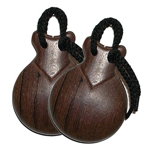 CASTAÑUELAS PALO SANTO INDIA DEL NUMERO 7 CON CAJA CON TAPA