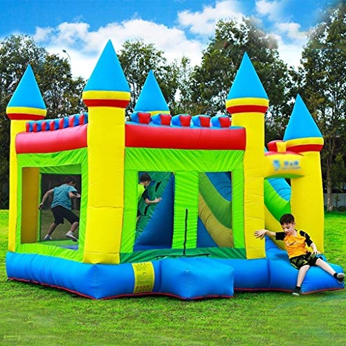 Castillo inflable Trampolín Inflable para Niños Castillo Hinchable Grande Trampolín De Relleno De Jardín Tobogán Inflable para Niños Jardín Infantil Juegos Infantiles