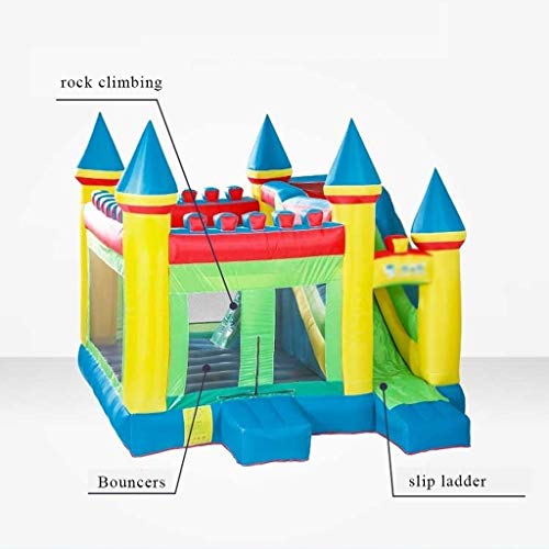 Castillos inflables Aire Libre Niños Trampolín Hogar Trampolín Juegos Infantiles Juegos Infantiles Aire Libre y Deportes (Color : Blue, Size : 380 * 320 * 410cm)