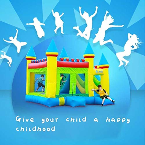 Castillos inflables Aire Libre Niños Trampolín Hogar Trampolín Juegos Infantiles Juegos Infantiles Aire Libre y Deportes (Color : Blue, Size : 380 * 320 * 410cm)