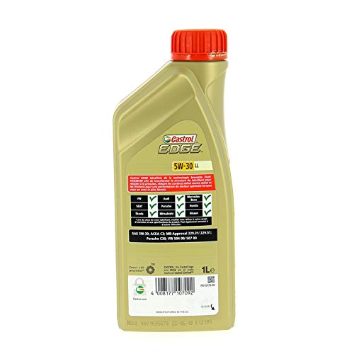 Castrol 57418 EDGE Titanium Aceite para Motor FST 5W-30 LL, 1L (Sello alemán) Castrol 57418 EDGE Titanium Aceite para Motor FST 5W-30 LL, 1L (Sello alemán)