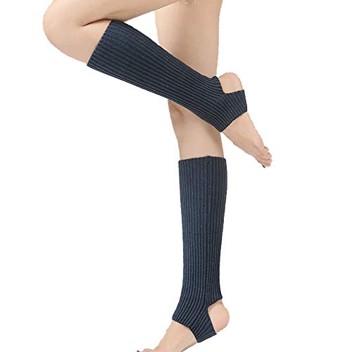 Casue - Calentadores de piernas para Mujer y niña, Calentadores de Yoga, Calentadores de Ballet, con Agujero en el talón, Calentadores de piernas, Ganchillo, Calcetines Largos Azul Marino Casue - Calentadores de piernas para Mujer y niña, Calentadores de Yoga, Calentadores de Ballet, con Agujero en el talón, Calentadores de piernas, Ganchillo, Calcetines Largos Azul Marino