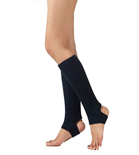 Casue - Calentadores de piernas para Mujer y niña, Calentadores de Yoga, Calentadores de Ballet, con Agujero en el talón, Calentadores de piernas, Ganchillo, Calcetines Largos Azul Marino Casue - Calentadores de piernas para Mujer y niña, Calentadores de Yoga, Calentadores de Ballet, con Agujero en el talón, Calentadores de piernas, Ganchillo, Calcetines Largos Azul Marino