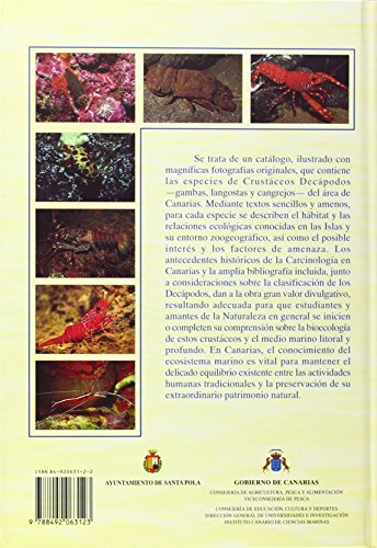 Catalogo de los Crustaceos Decapodos de las Islas Canarias: Gambas, Langostas, Cangrejos [Catalogue of Decapod Crustaceans of the Canary Islands: Prawns, Lobsters, Crabs]