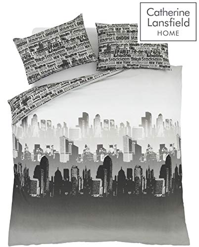 Catherine Lansfield City Scape - Juego de Cama, Funda de edredón(200 cm x 200 cm) y 2 Fundas de Almohada (50 cm x 75 cm), diseño Londres Catherine Lansfield City Scape - Juego de Cama, Funda de edredón(200 cm x 200 cm) y 2 Fundas de Almohada (50 cm x 75 cm), diseño Londres