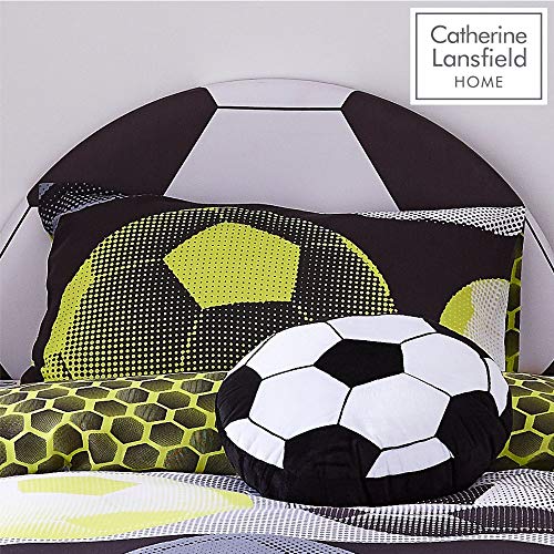 Catherine Lansfield Rich de fútbol de neón poliéster Juego de Funda nórdica, tamaño, Amarillo, Juego de Cama Individual Catherine Lansfield Rich de fútbol de neón poliéster Juego de Funda nórdica, tamaño, Amarillo, Juego de Cama Individual