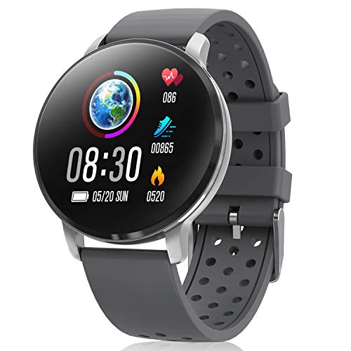 CatShin Smartwatch, Reloj Inteligente para Hombre Mujer, CS06 IP68 Impermeable Reloj de Fitness con Podómetro Pulsómetros Caloría, Pulsera Actividad Inteligente para Android iOS (Gris) CatShin Smartwatch, Reloj Inteligente para Hombre Mujer, CS06 IP68 Impermeable Reloj de Fitness con Podómetro Pulsómetros Caloría, Pulsera Actividad Inteligente para Android iOS (Gris)