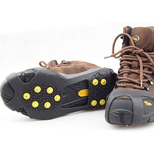 Caucho Spikes Antideslizante apretones de Hielo Nieve Escalada Nieve Spikes Grapas Grapas Cadena Garras apretones Botas Cubierta