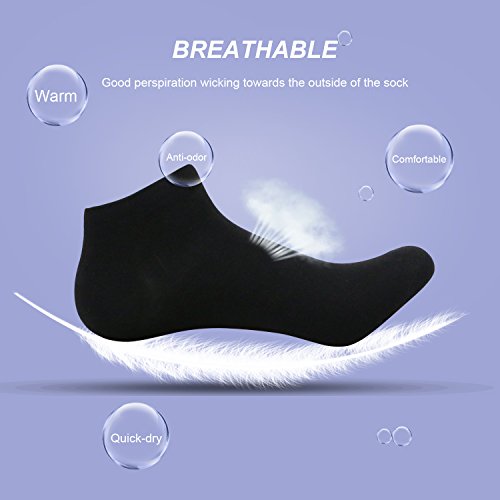 Caudblor 12 Pares No Show calcetines de corte bajo para hombres y mujeres, Negro/Hombre Caudblor 12 Pares No Show calcetines de corte bajo para hombres y mujeres, Negro/Hombre