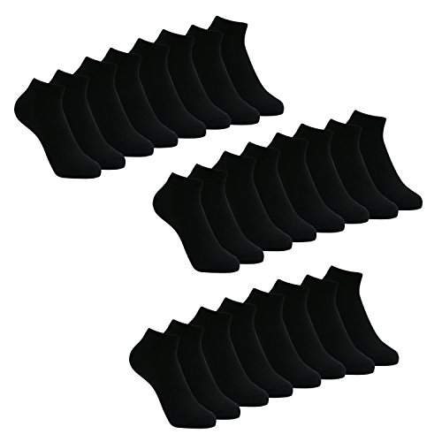 Caudblor 12 Pares No Show calcetines de corte bajo para hombres y mujeres, Negro/Hombre Caudblor 12 Pares No Show calcetines de corte bajo para hombres y mujeres, Negro/Hombre